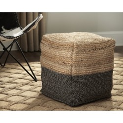 Sweed Valley Pouf, Natural/Black