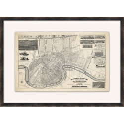 Giclee New Orleans Wall Art, Black/Gray