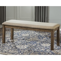 Moriville Dining Room Bench, Beige