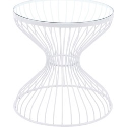 Patio Side Table, White