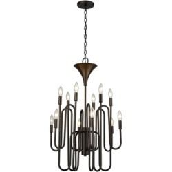 Twelve Light Chandelier Oil Rubbed Bronze Finish, Oil Rubbed Bronze