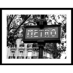 Giclee Metro Destination Wall Art, Black/White