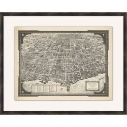 Giclee Grand Map Wall Art, Black/Gray