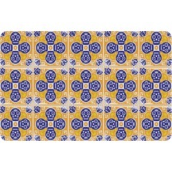 Home Accents Premium Comfort 1'10" x 2'7" Mexican Tile Mat, Yellow