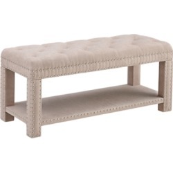 Nora Upholstered Bench, Beige