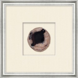 Shadowbox Black Agate Slice Wall Art, Black