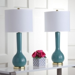 Luz Long Neck Ceramic Table Lamp (Set of 2), Marine Blue found on Bargain Bro Philippines from Ashley Furniture for $165.99
