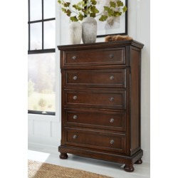 Porter Chest of Drawers, Rustic Brown