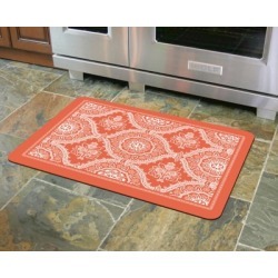 Home Accents Premium Comfort 1'10" x 2'7" Deep Floral Mat, Red