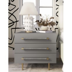 TOV Furniture Trident Nightstand, Gray