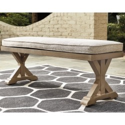 Beachcroft Bench with Cushion, Beige