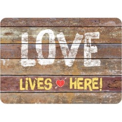 Home Accents Premium Comfort 1'10" x 2'7" Love Lives Here Mat, Brown
