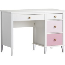 Three Tone Monarch Hill Poppy Pink and White Desk, Pink