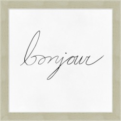 Giclee Bonjour Wall Art, Black/White