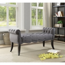Erika Roll Arm Bench, Charcoal