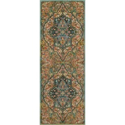 Home Accents Masala Market 2' 7" x 7' 3" Runner, Green