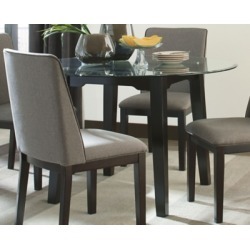 Chanceen Dining Room Table, ClearBrown