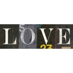 Giclee Love Wall Art, Black/White/Gray
