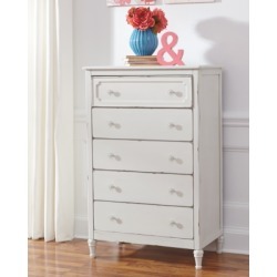 Faelene Chest of Drawers, Chipped White