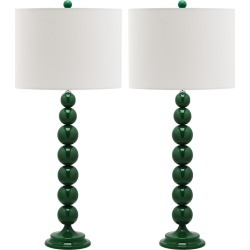Safavieh Set of 2 Set of Two 31in Jenna Stacked Ball Table Lamps