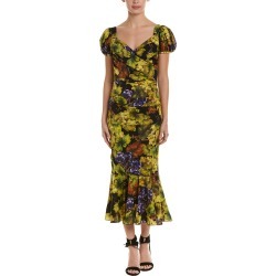Dolce & Gabbana Ruched Silk-Blend Midi Dress
