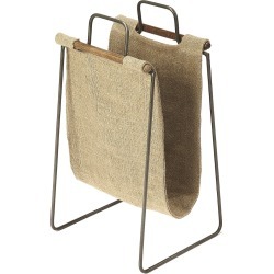 Butler Idaho Burlap & Metal Magazine Basket