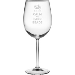 susquehanna Set of Four 19oz Keep Calm And Earn Beads All Purpose Wine Glasses found on Bargain Bro Philippines from Gilt City for $34.99