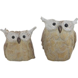 Large Resin Owl Stump Votive Holder