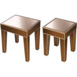 A & B Home Set of 2 Side Table
