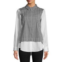 Calvin Klein Pointed Gingham Button-Down Shirt