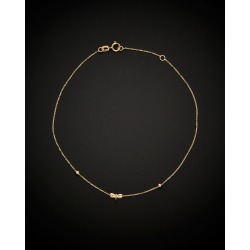 14K Italian Gold Dragonfly Adjustable Anklet
