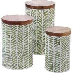 Certified International Set of 3 Patterns Canisters