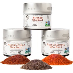 Gustus Vitae Set of Three Gourmet Grilling Salts Tins