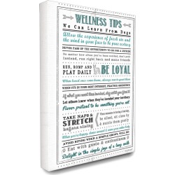Stupell Home Decor Wellness Tips Typography