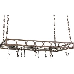 Old Dutch Oiled Bronze Rectangular Pot Rack