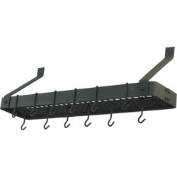 Old Dutch Bookshelf Pot Rack with Grid & Hooks
