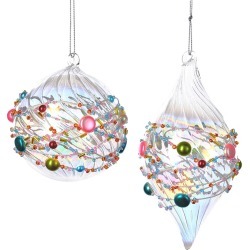 Kurt Adler Set of 2 Beaded Ornaments