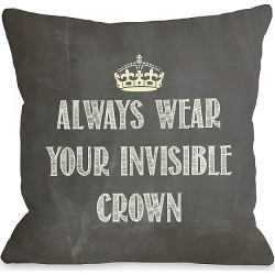 One Bella Casa "Invisible Crown" Decorative Pillow