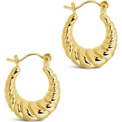 Sterling Forever 14K Plated Croissant Hoops found on Bargain Bro Philippines from Gilt City for $29.99