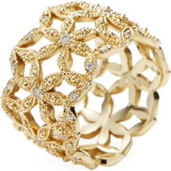 Mizuki 14K .37 ct. tw. Diamond Woven Petal Eternity Band Ring