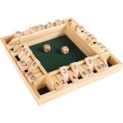 Trademark Shut The Box Game-Classic 10 Number Wooden Set