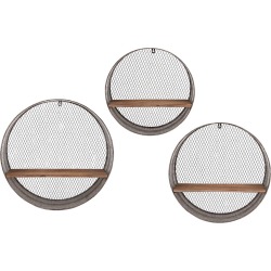 Imax Worldwide Home Set of 3 Laurel Round Wall Shelves