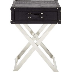 Stainless Steel & Leather Fold Table
