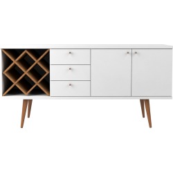 Manhattan Comfort Utopia 4 Bottle Wine Rack Sideboard Buffet Stand