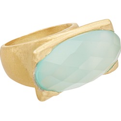 Rivka Friedman Fine Jewelry 18K Clad Chalcedony East/West Ring