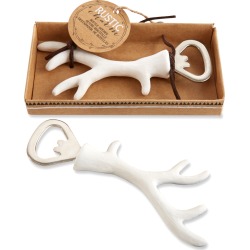 Kate Aspen Set of 12 Rustic Charm Antler Bottle Openers