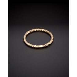 14K Italian Gold Ribbed Stack Ring
