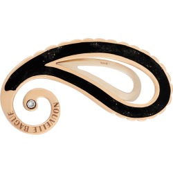 Nouvelle Bague 18K Rose Gold Diamond & Enamel Enhancer