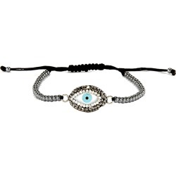 Eye Candy LA Iris Evil Eye Shell Stone And Hematite Beaded