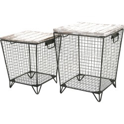 Imax Worldwide Home Set of 2 Ava Cage Tables